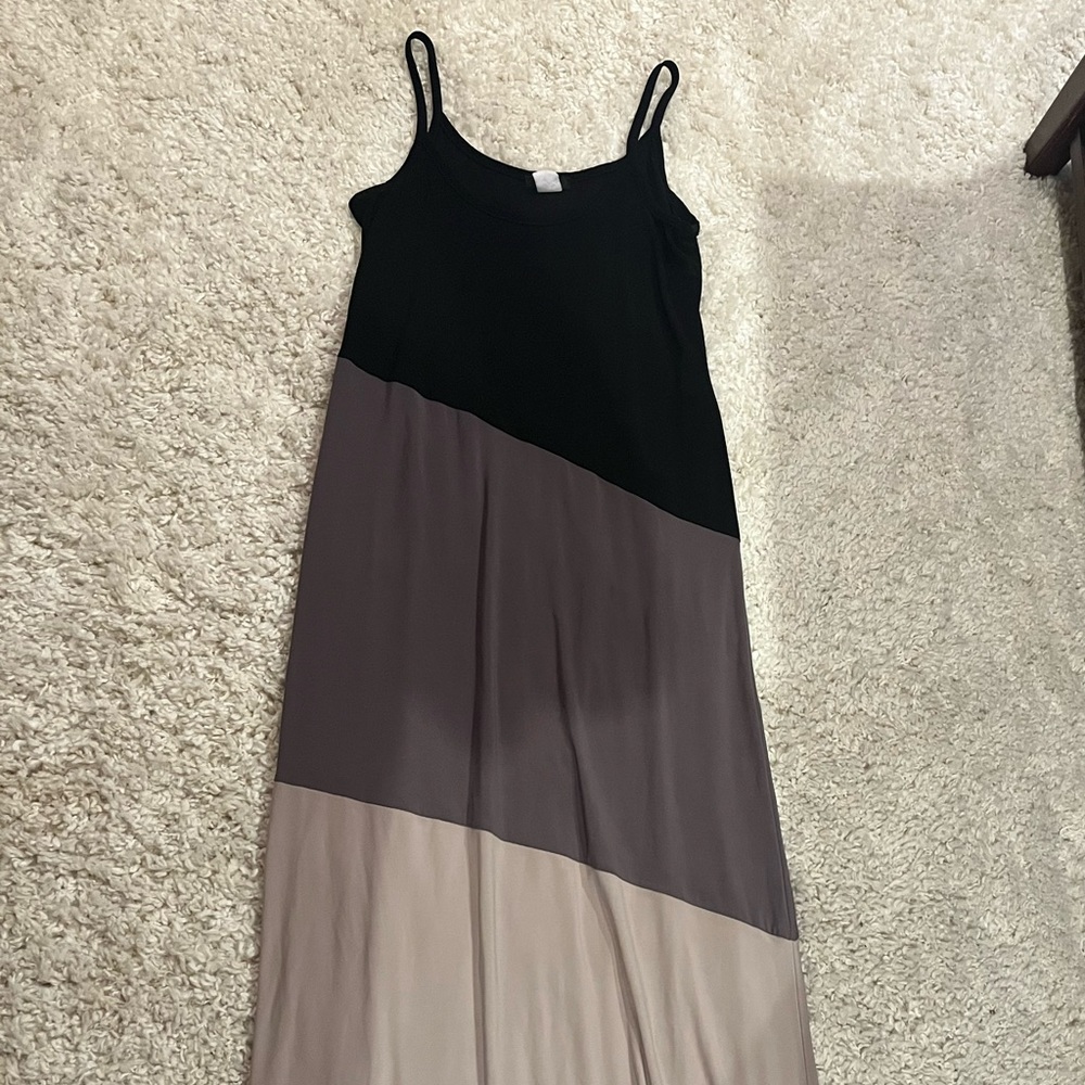 JBS Womens Ladies Black Colorblock Sleeveless Straight Maxi Dress Size Medium